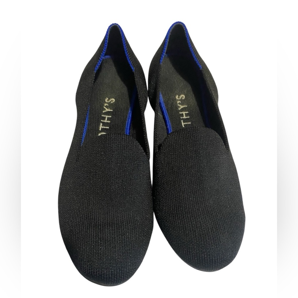 Rothy's Loafer Black Knit Slip On loafers Shoes Ballet Lounge Womens 6.5